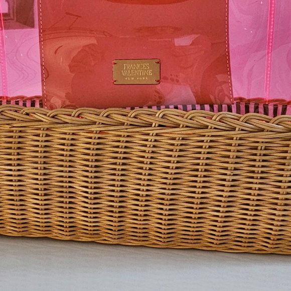 FRANCIS VALENTINE Wicker Pink Iridescent Tote - Picture 6 of 10